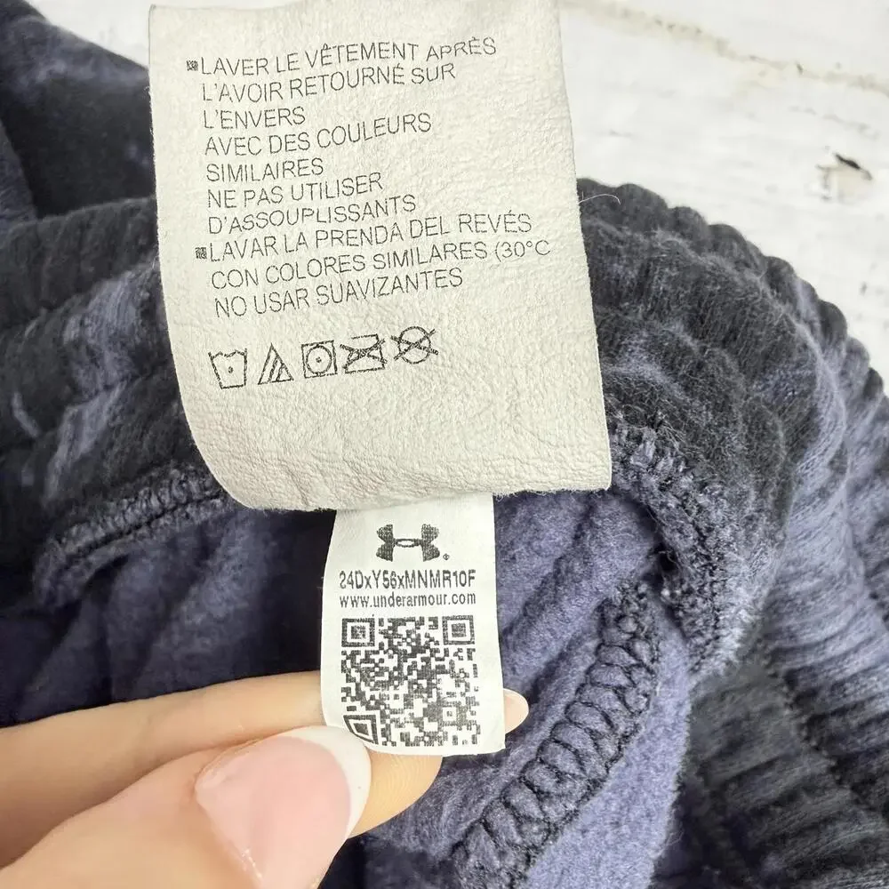 Under Armour Project Rock Fleece Shorts Marble Wash Black L Gym Streetwear - Picture 6 of 11